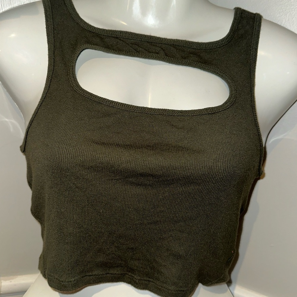 lululemon athletica Forest Green Cutout Crop Top